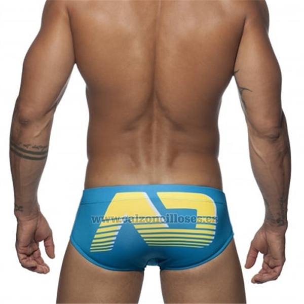 Slip Natacion Addicted Hombre Azul Amarillo 
